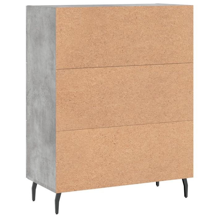 Buffet gris béton 69,5x34x90 cm bois d'ingénierie - Photo n°8