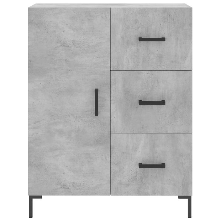 Buffet gris béton 69,5x34x90 cm bois d'ingénierie - Photo n°5