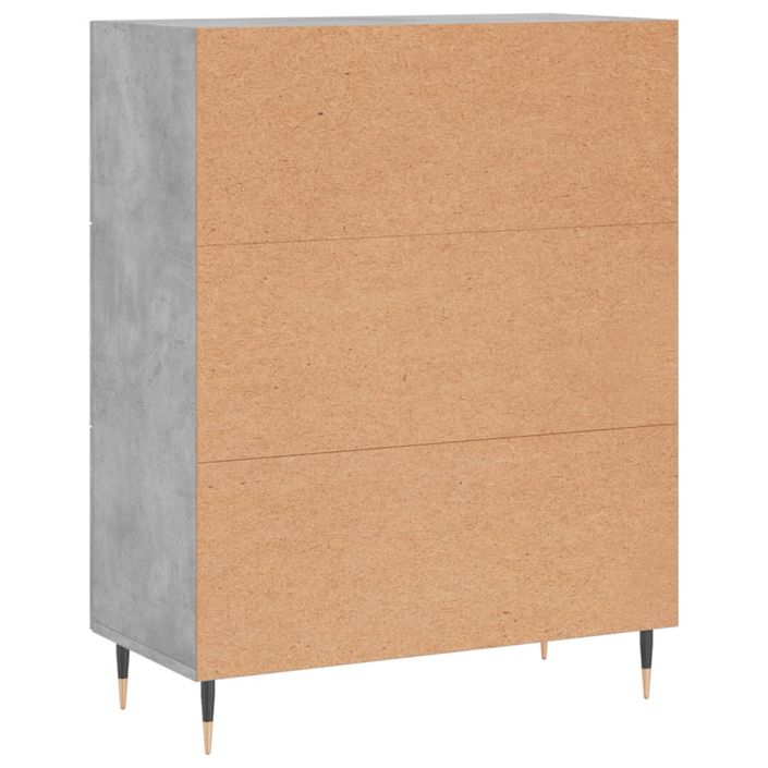 Buffet gris béton 69,5x34x90 cm bois d'ingénierie - Photo n°8