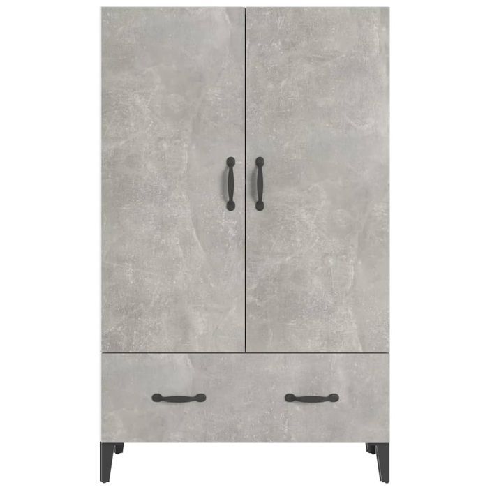 Buffet Gris béton 70x31x115 cm Bois d'ingénierie - Photo n°5