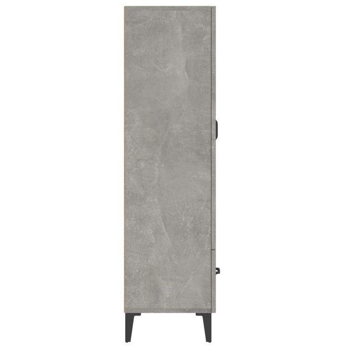 Buffet Gris béton 70x31x115 cm Bois d'ingénierie - Photo n°6