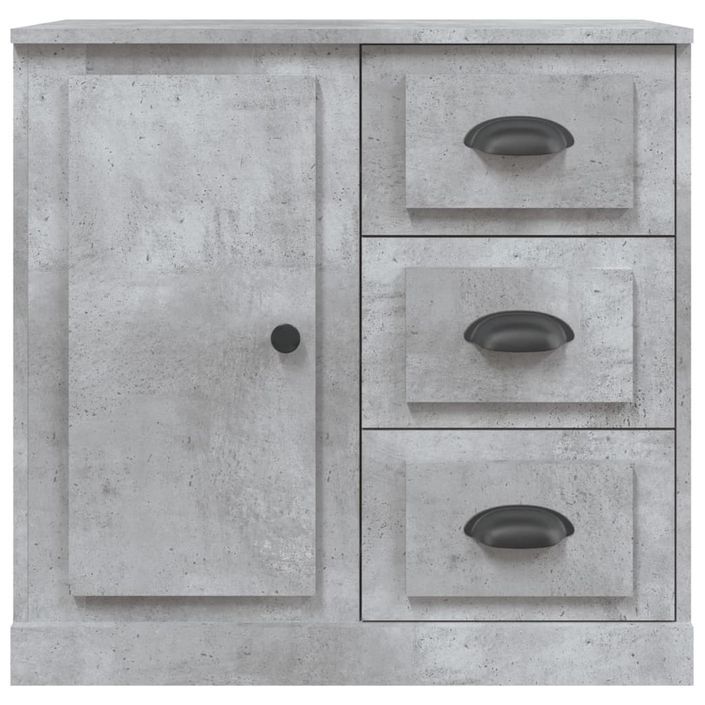 Buffet gris béton 70x35,5x67,5 cm bois d'ingénierie - Photo n°6