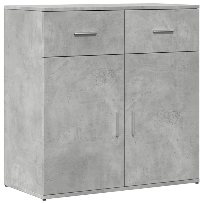 Buffet gris béton 79x38x80 cm bois d'ingénierie - Photo n°1