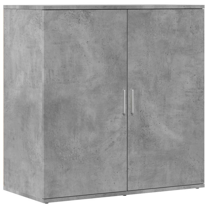 Buffet gris béton 79x38x80 cm bois d'ingénierie - Photo n°1