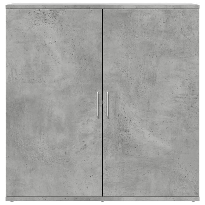 Buffet gris béton 79x38x80 cm bois d'ingénierie - Photo n°5