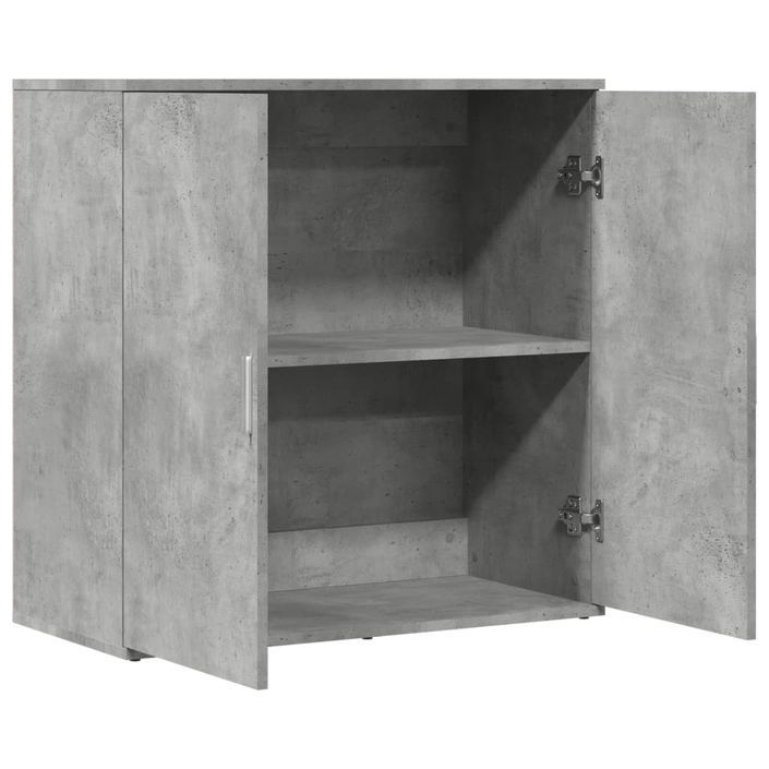 Buffet gris béton 79x38x80 cm bois d'ingénierie - Photo n°6