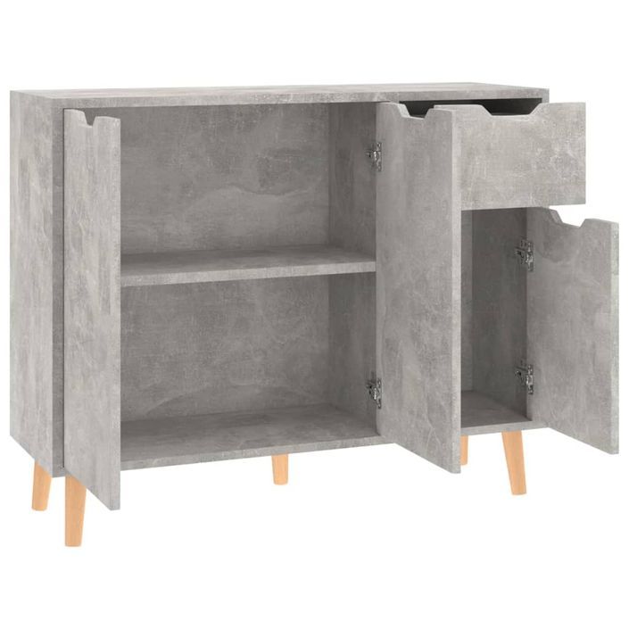 Buffet Gris béton 90x30x72 cm - Photo n°5