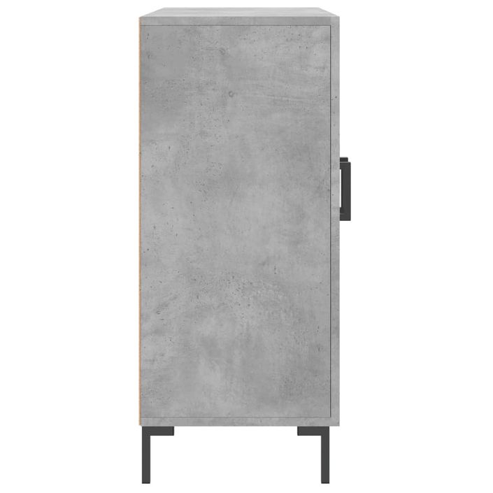 Buffet gris béton 90x34x80 cm bois d'ingénierie - Photo n°7