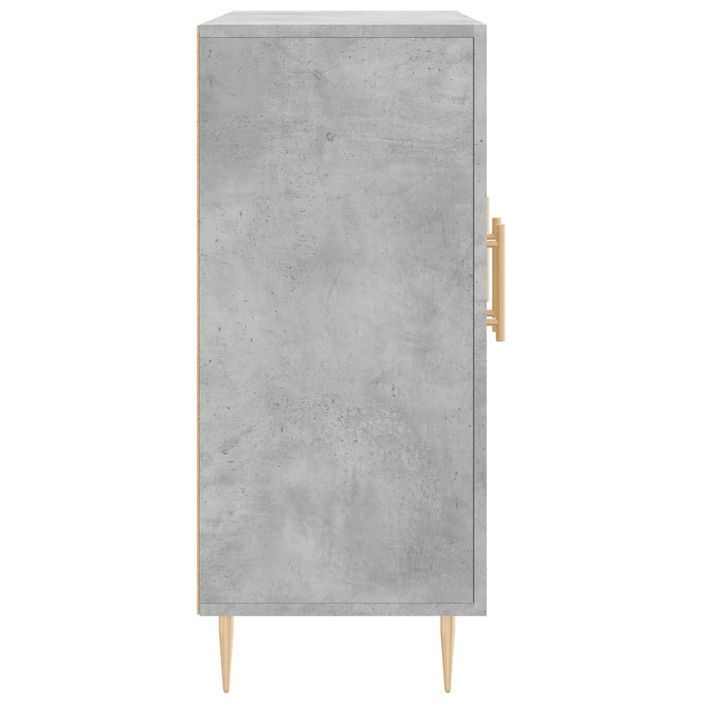 Buffet gris béton 90x34x80 cm bois d'ingénierie - Photo n°7