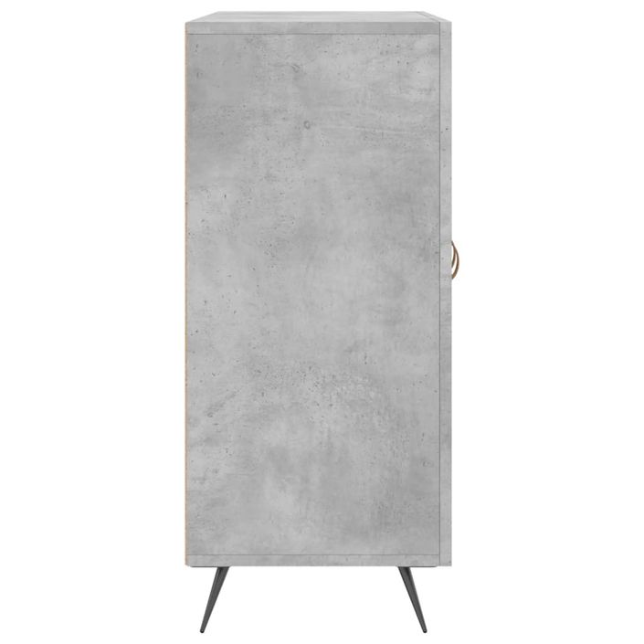 Buffet gris béton 90x34x80 cm bois d'ingénierie - Photo n°7