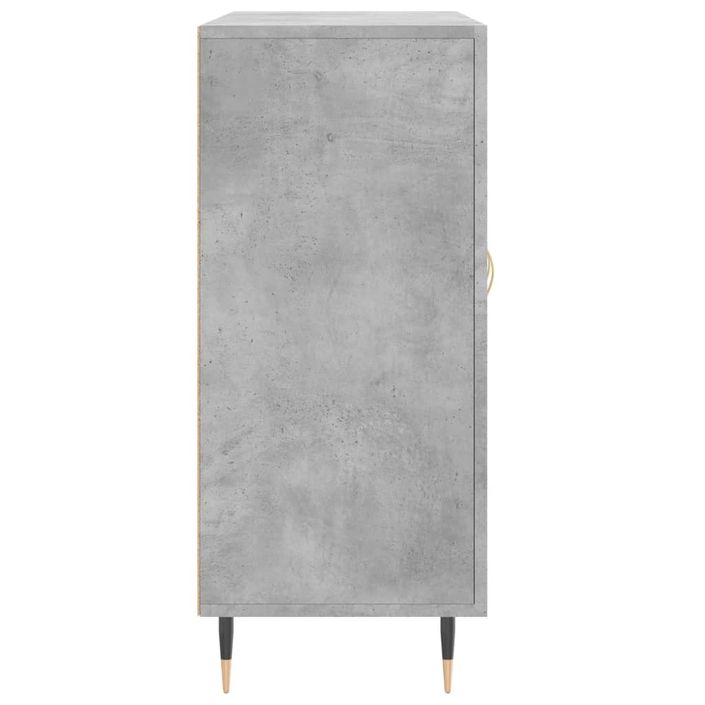 Buffet gris béton 90x34x80 cm bois d'ingénierie - Photo n°7