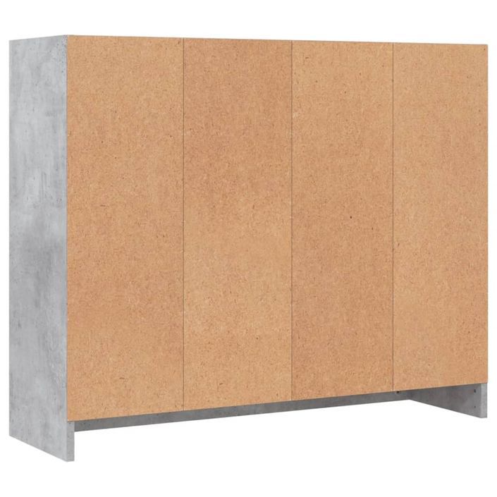 Buffet gris béton 91x28x75 cm bois d'ingénierie - Photo n°8