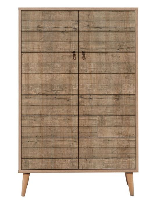 Buffet haut 2 portes en bois clair Kiza 728 - Photo n°4