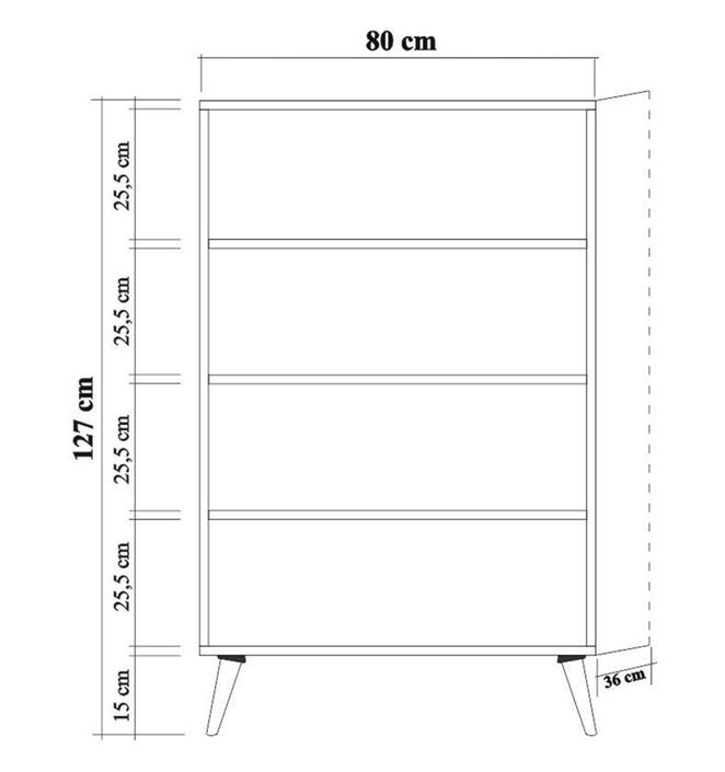 Buffet haut 2 portes en bois clair Kiza 729 - Photo n°5