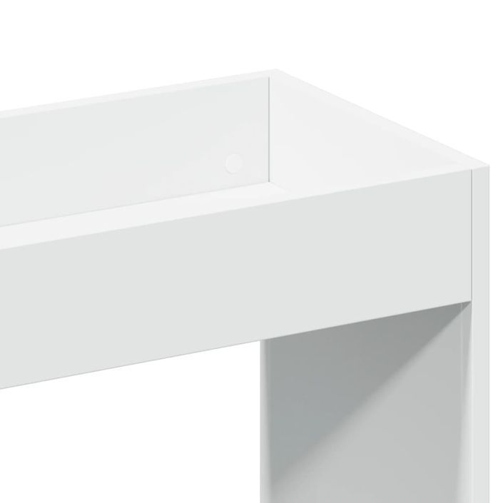 Buffet haut 63x33x180 cm blanc bois d'ingénierie - Photo n°9