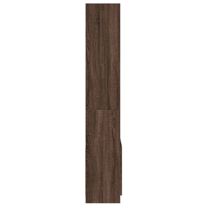 Buffet haut 63x33x180 cm chêne marron bois d'ingénierie - Photo n°6