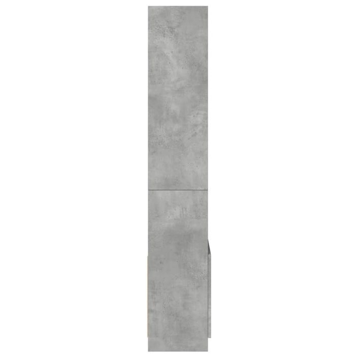 Buffet haut 63x33x180 cm gris béton bois d'ingénierie - Photo n°6