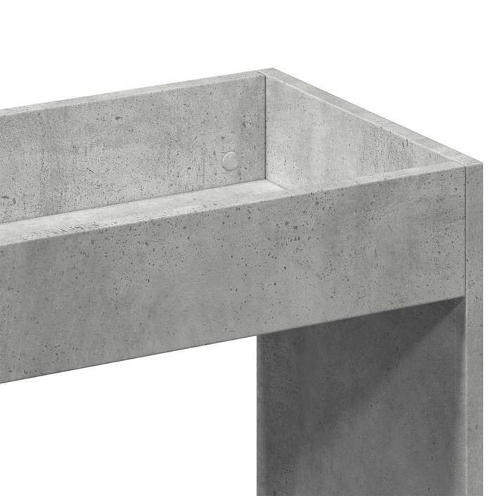 Buffet haut 63x33x180 cm gris béton bois d'ingénierie - Photo n°9