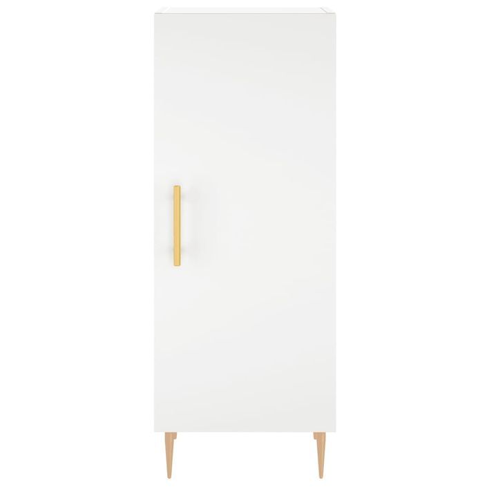 Buffet haut Blanc 34,5x34x180 cm Bois d'ingénierie - Photo n°8