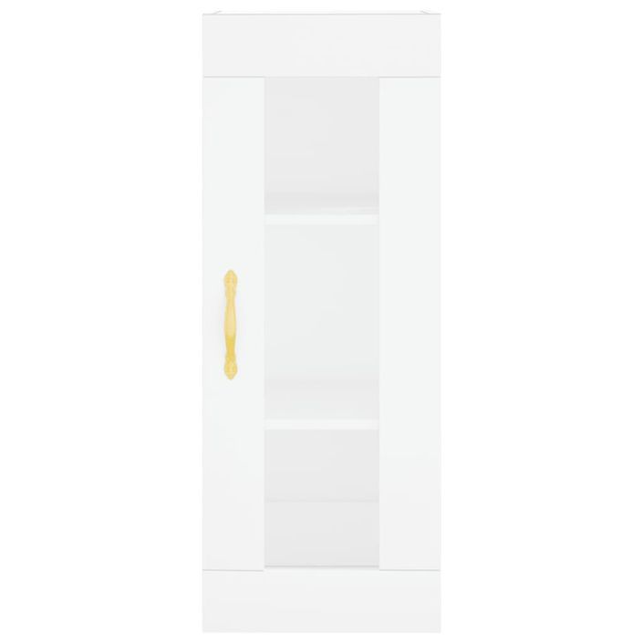 Buffet haut Blanc 34,5x34x180 cm Bois d'ingénierie - Photo n°6