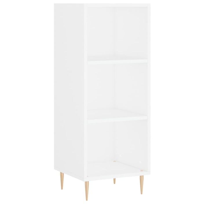 Buffet haut Blanc 34,5x34x180 cm Bois d'ingénierie - Photo n°5