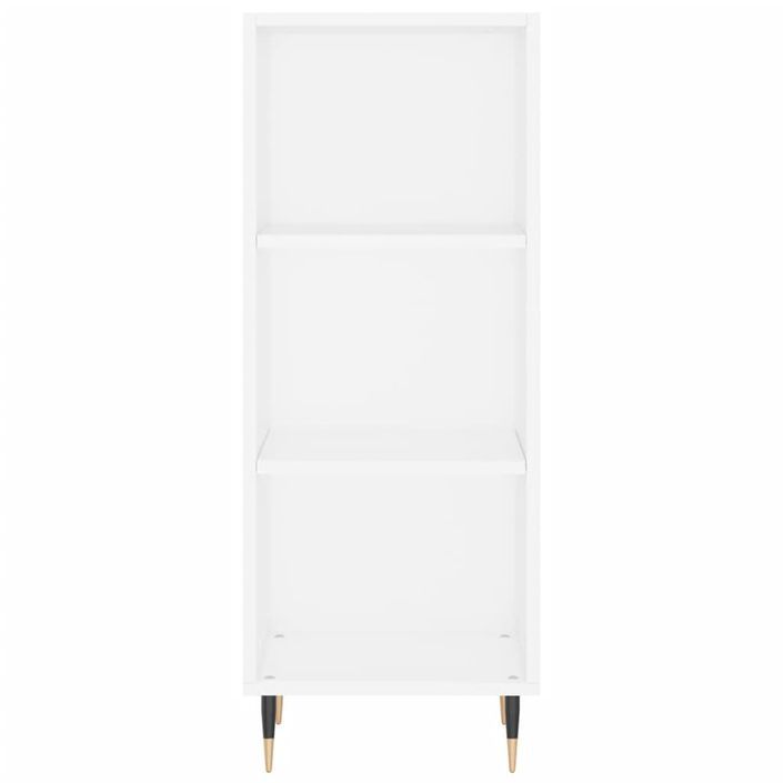 Buffet haut Blanc 34,5x34x180 cm Bois d'ingénierie - Photo n°8