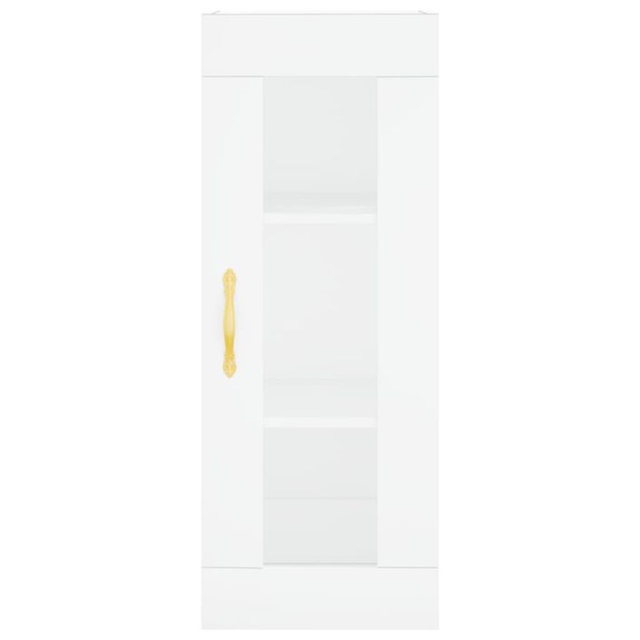 Buffet haut Blanc 34,5x34x180 cm Bois d'ingénierie - Photo n°6