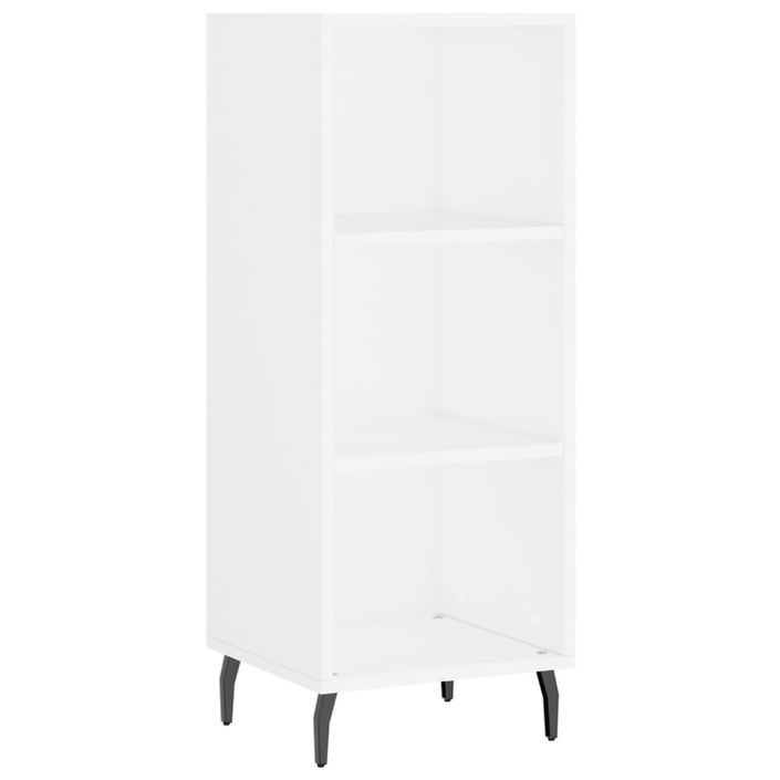 Buffet haut Blanc 34,5x34x180 cm Bois d'ingénierie - Photo n°7