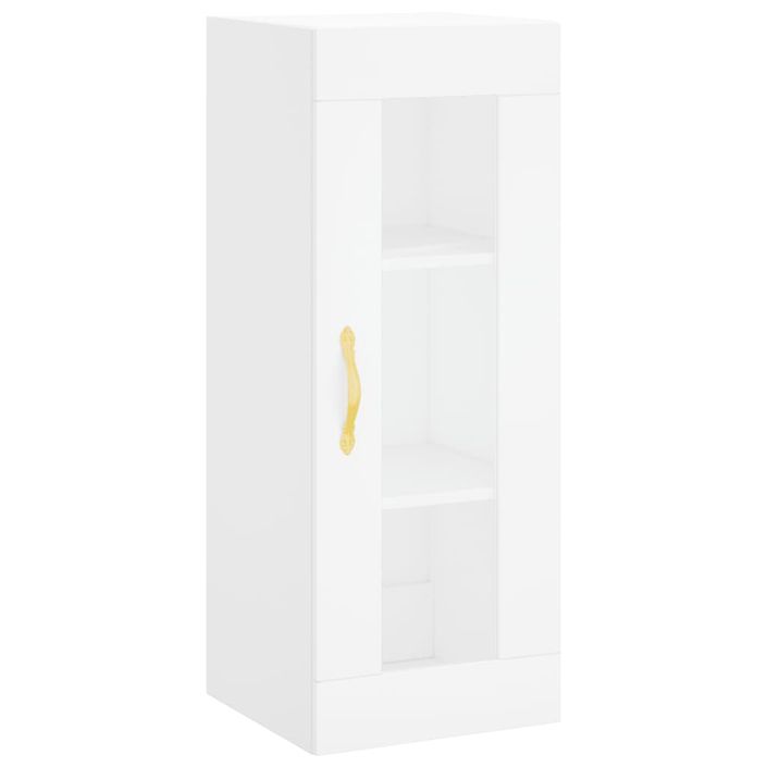 Buffet haut Blanc 34,5x34x180 cm Bois d'ingénierie - Photo n°5