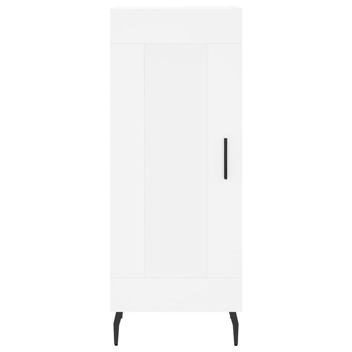 Buffet haut Blanc 34,5x34x180 cm Bois d'ingénierie - Photo n°8