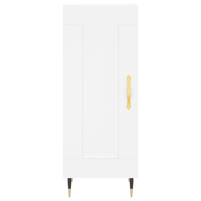 Buffet haut Blanc 34,5x34x180 cm Bois d'ingénierie - Photo n°8