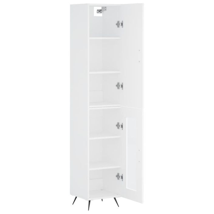 Buffet haut Blanc 34,5x34x180 cm Bois d'ingénierie - Photo n°4