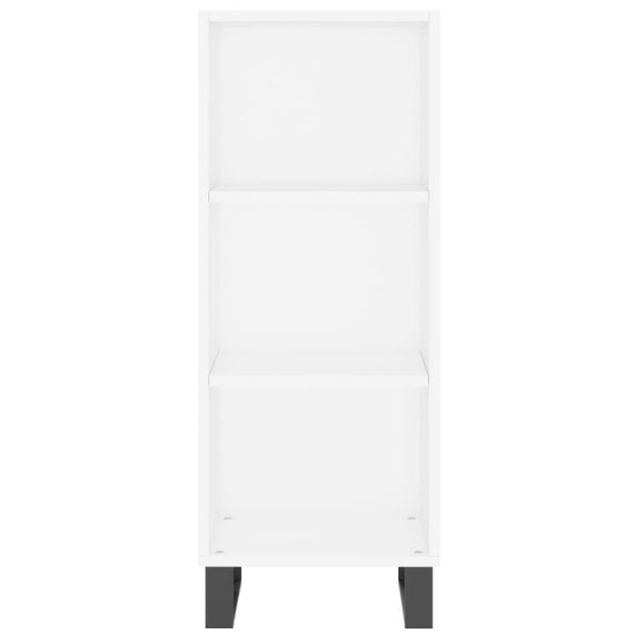 Buffet haut Blanc 34,5x34x180 cm Bois d'ingénierie - Photo n°8