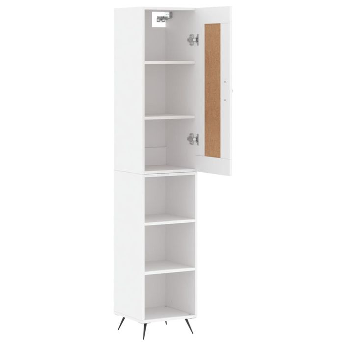 Buffet haut Blanc 34,5x34x180 cm Bois d'ingénierie - Photo n°4