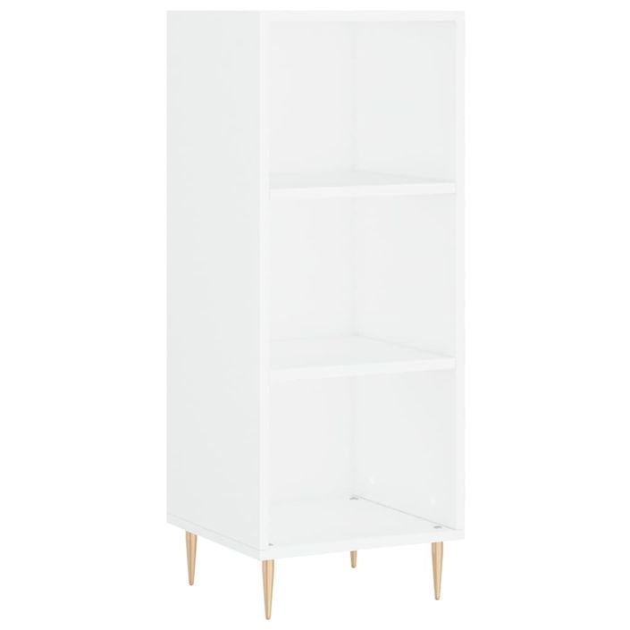 Buffet haut Blanc 34,5x34x180 cm Bois d'ingénierie - Photo n°7