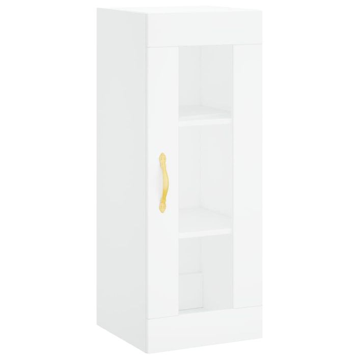 Buffet haut Blanc 34,5x34x180 cm Bois d'ingénierie - Photo n°5