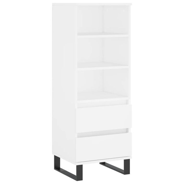 Buffet haut Blanc 40x36x110 cm Bois d'ingénierie - Photo n°1