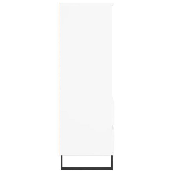 Buffet haut Blanc 40x36x110 cm Bois d'ingénierie - Photo n°7