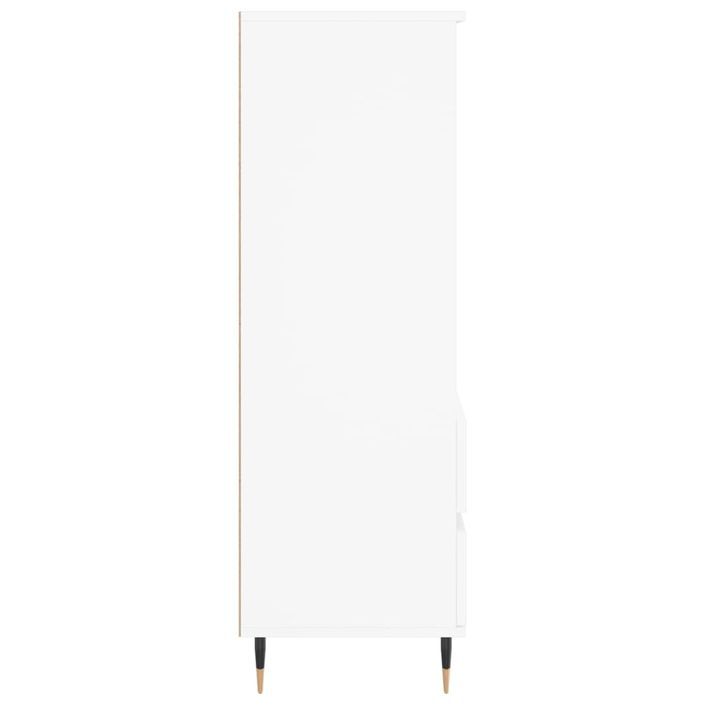 Buffet haut Blanc 40x36x110 cm Bois d'ingénierie - Photo n°7