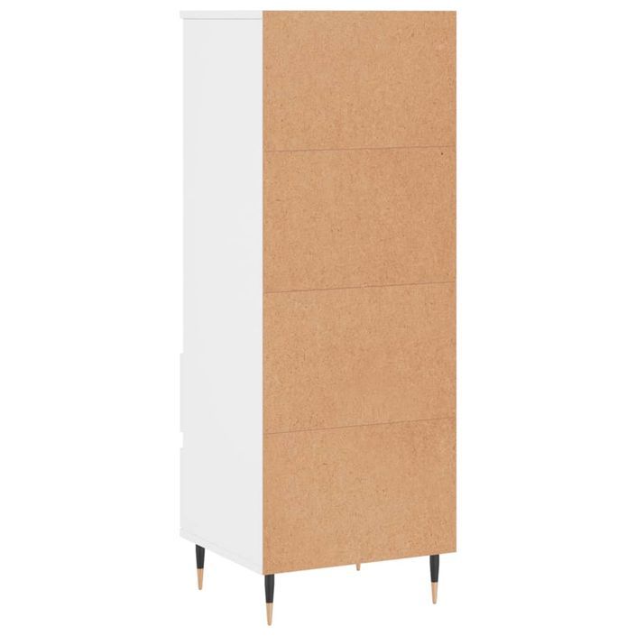 Buffet haut Blanc 40x36x110 cm Bois d'ingénierie - Photo n°8