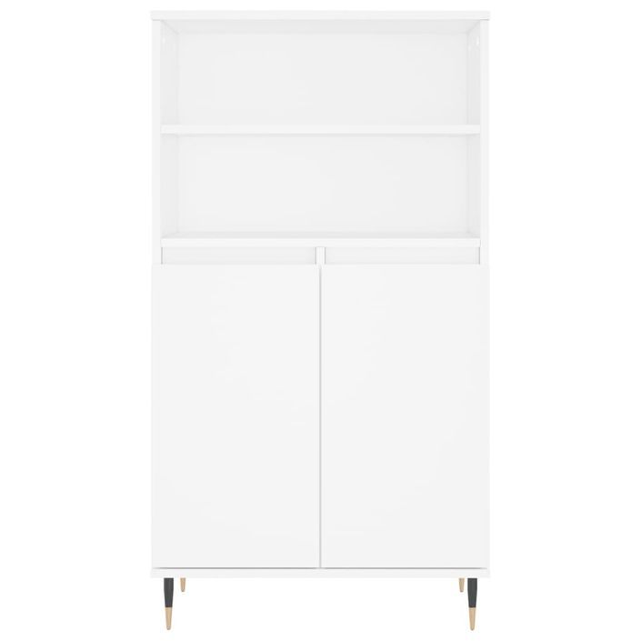 Buffet haut Blanc 60x36x110 cm Bois d'ingénierie - Photo n°6