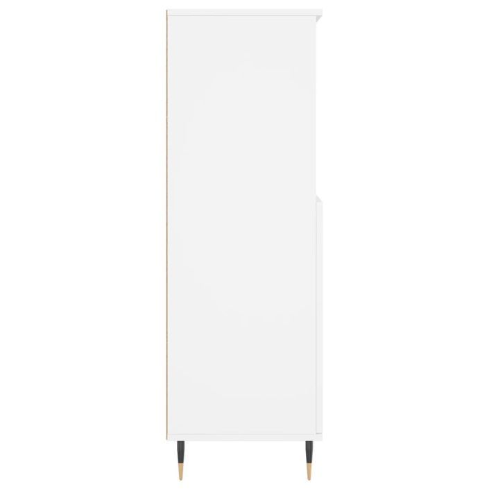 Buffet haut Blanc 60x36x110 cm Bois d'ingénierie - Photo n°7