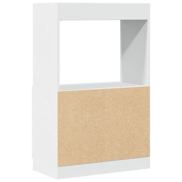 Buffet haut blanc 63x33x100 cm bois d'ingénierie - Photo n°7