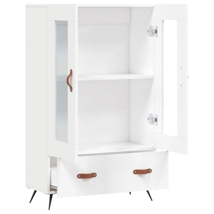 Buffet haut blanc 69,5x31x115 cm bois d'ingénierie - Photo n°5