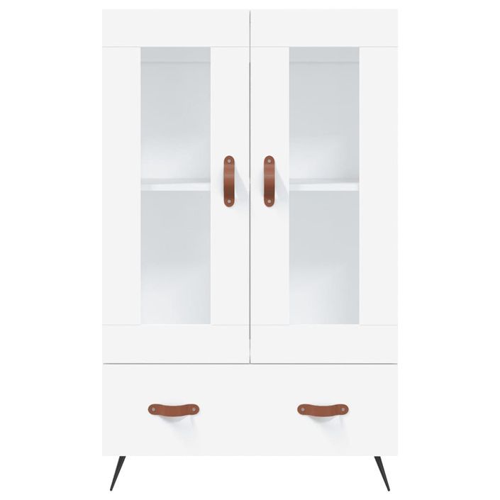 Buffet haut blanc 69,5x31x115 cm bois d'ingénierie - Photo n°6