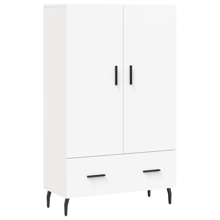 Buffet haut blanc 69,5x31x115 cm bois d'ingénierie - Photo n°1