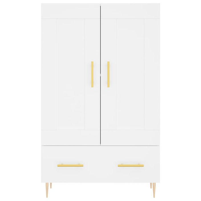 Buffet haut blanc 69,5x31x115 cm bois d'ingénierie - Photo n°5