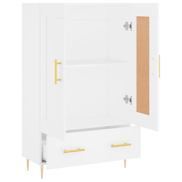 Buffet haut blanc 69,5x31x115 cm bois d'ingénierie - Photo n°6