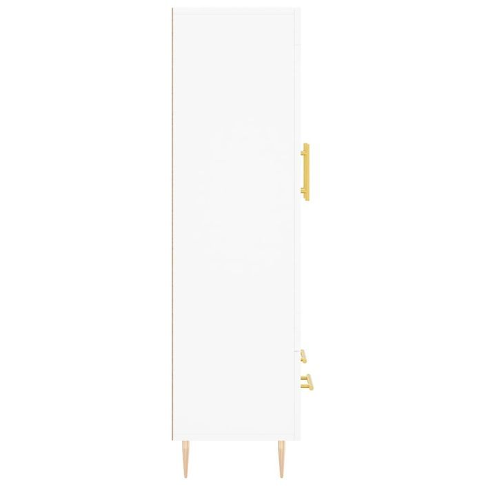 Buffet haut blanc 69,5x31x115 cm bois d'ingénierie - Photo n°7