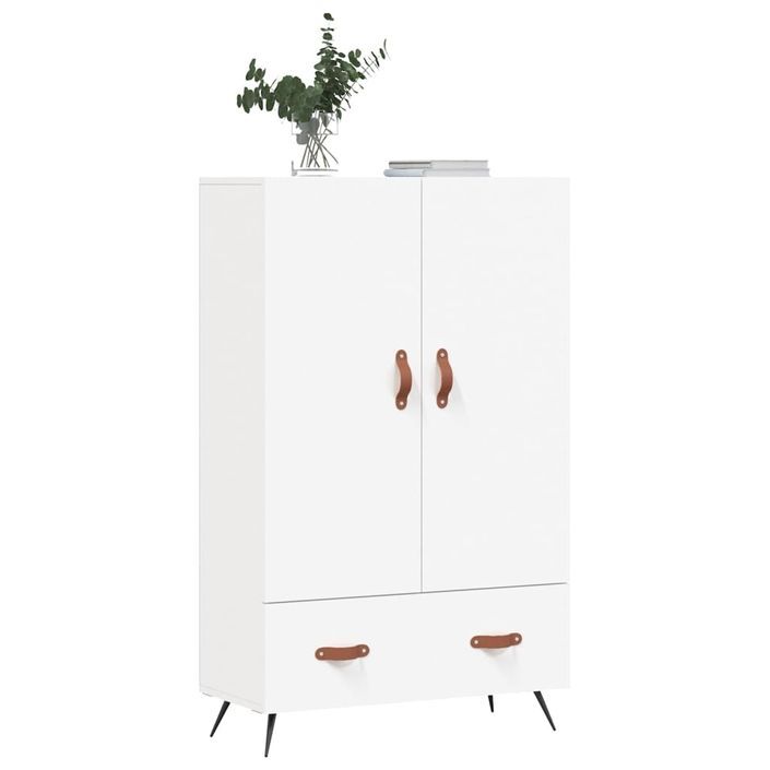 Buffet haut blanc 69,5x31x115 cm bois d'ingénierie - Photo n°4